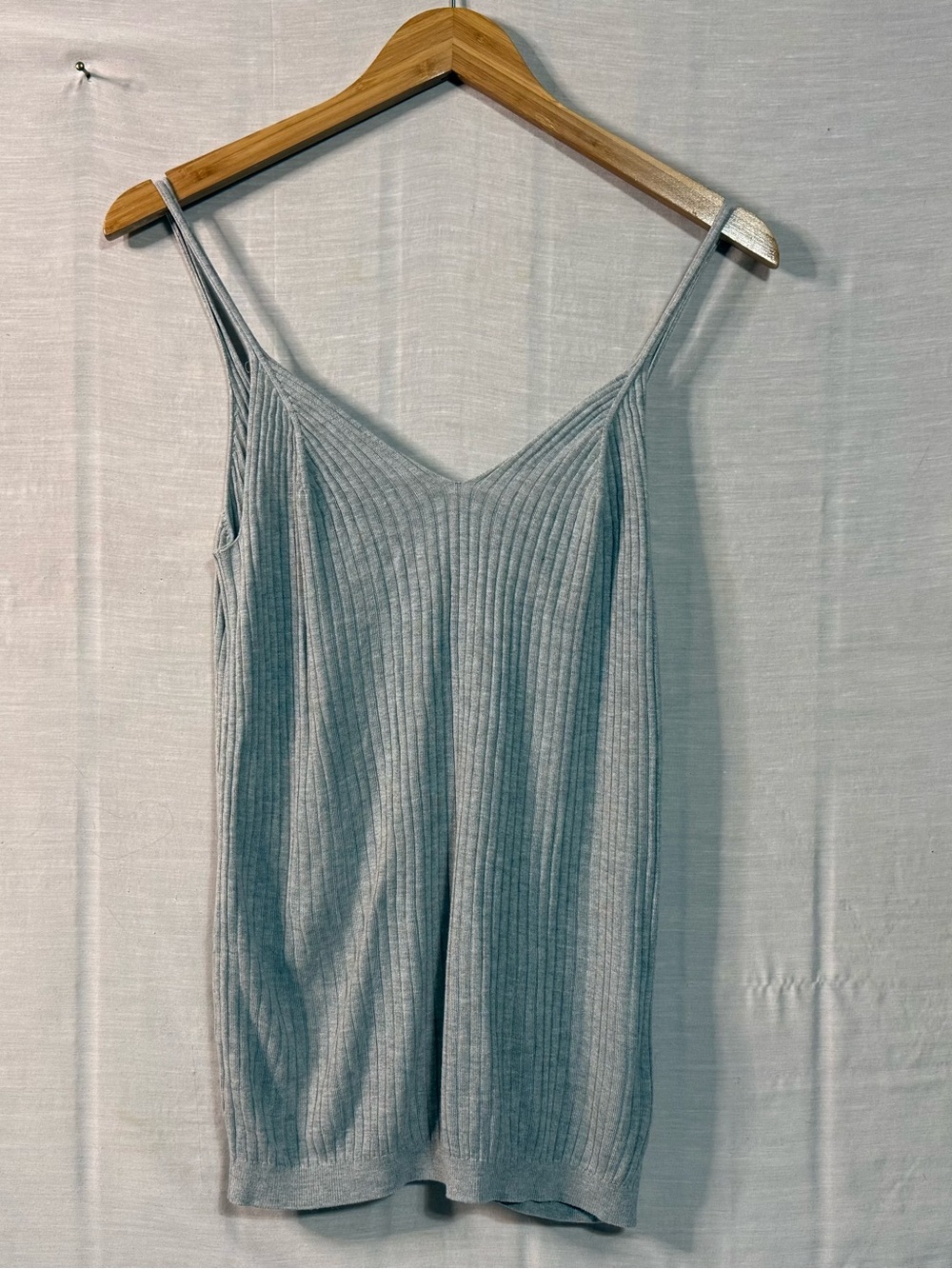 Anthropologie Meadow Rue Gray Ribbed Knit Camisole Tank Top M